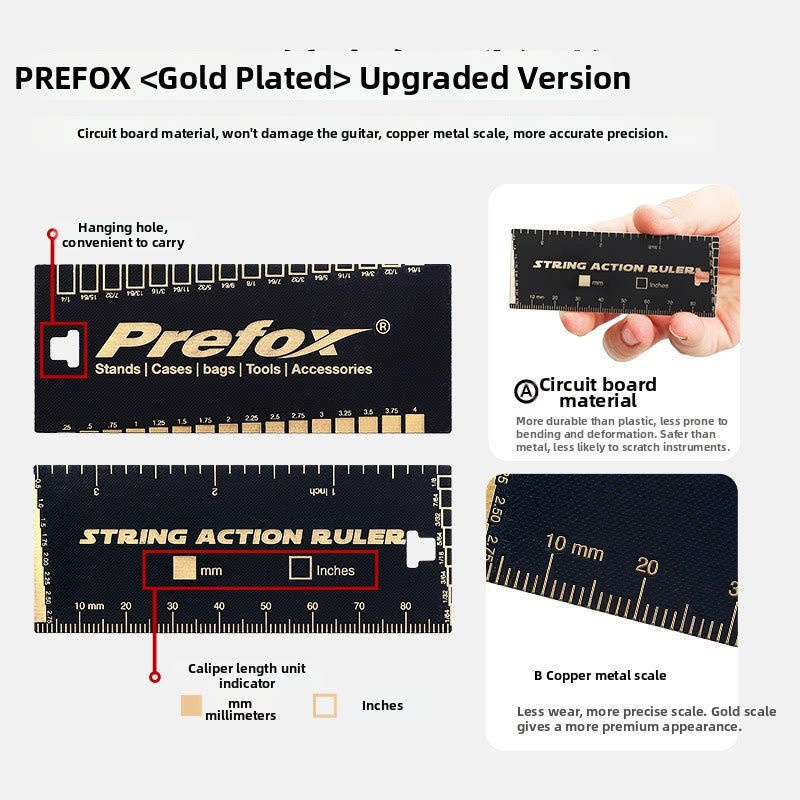 Guitar String Action Ruler Spacing Gauge Setup Tool 6 Styles