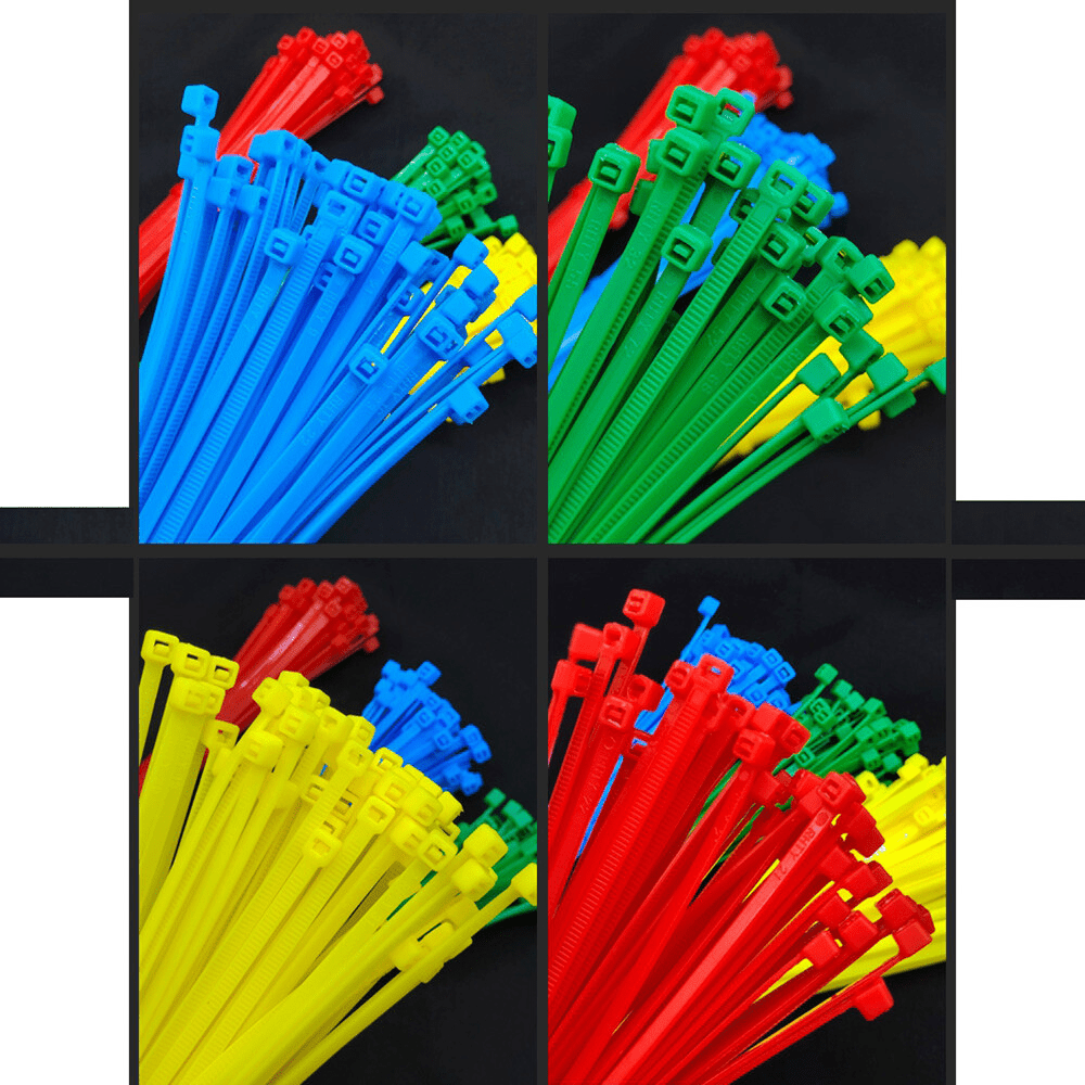Coloured Cable Ties Nylon Zip Self locking Tie Length 100mm - 200mm - Best Quality - HomeDIYer