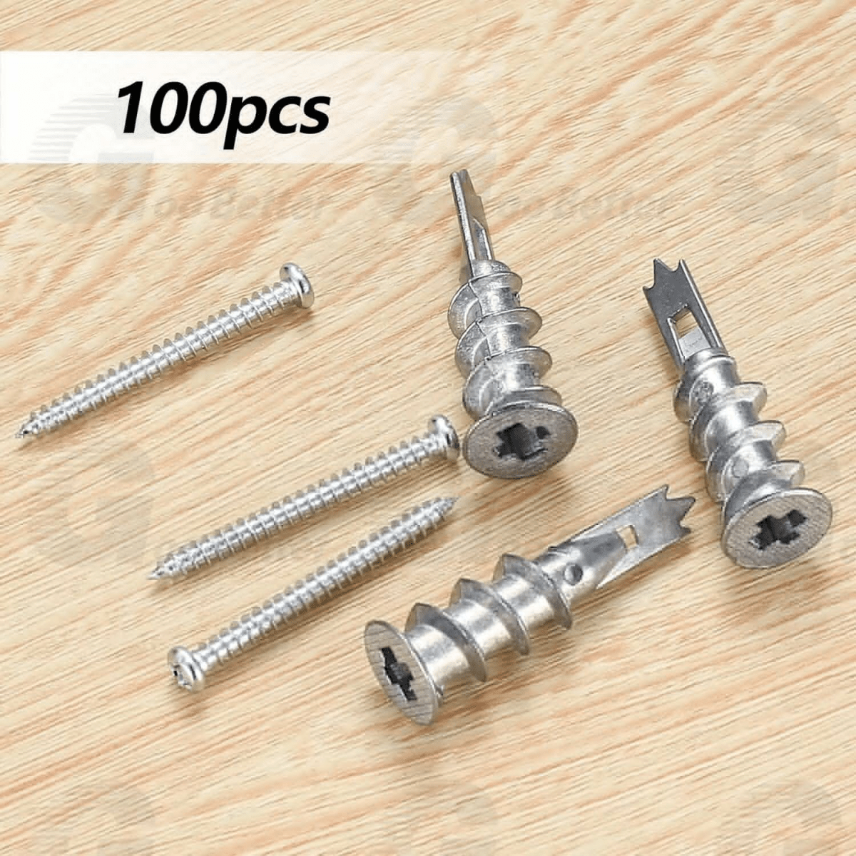 100PCS 10 Self - Drilling Drywall Anchors and Screws Kit Heavy Duty Wall Hanging - HomeDIYer