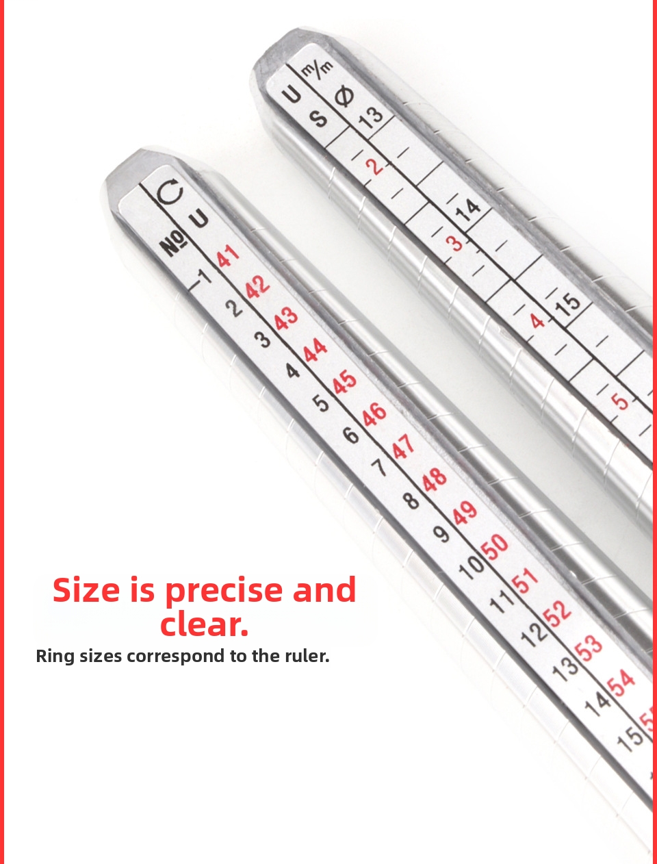 Ring Sizer & Mandrel Set – US Ring Size Measurement Tool with Alloy Ring Gauge & Aluminum Mandrel (0–13 / 0–15)