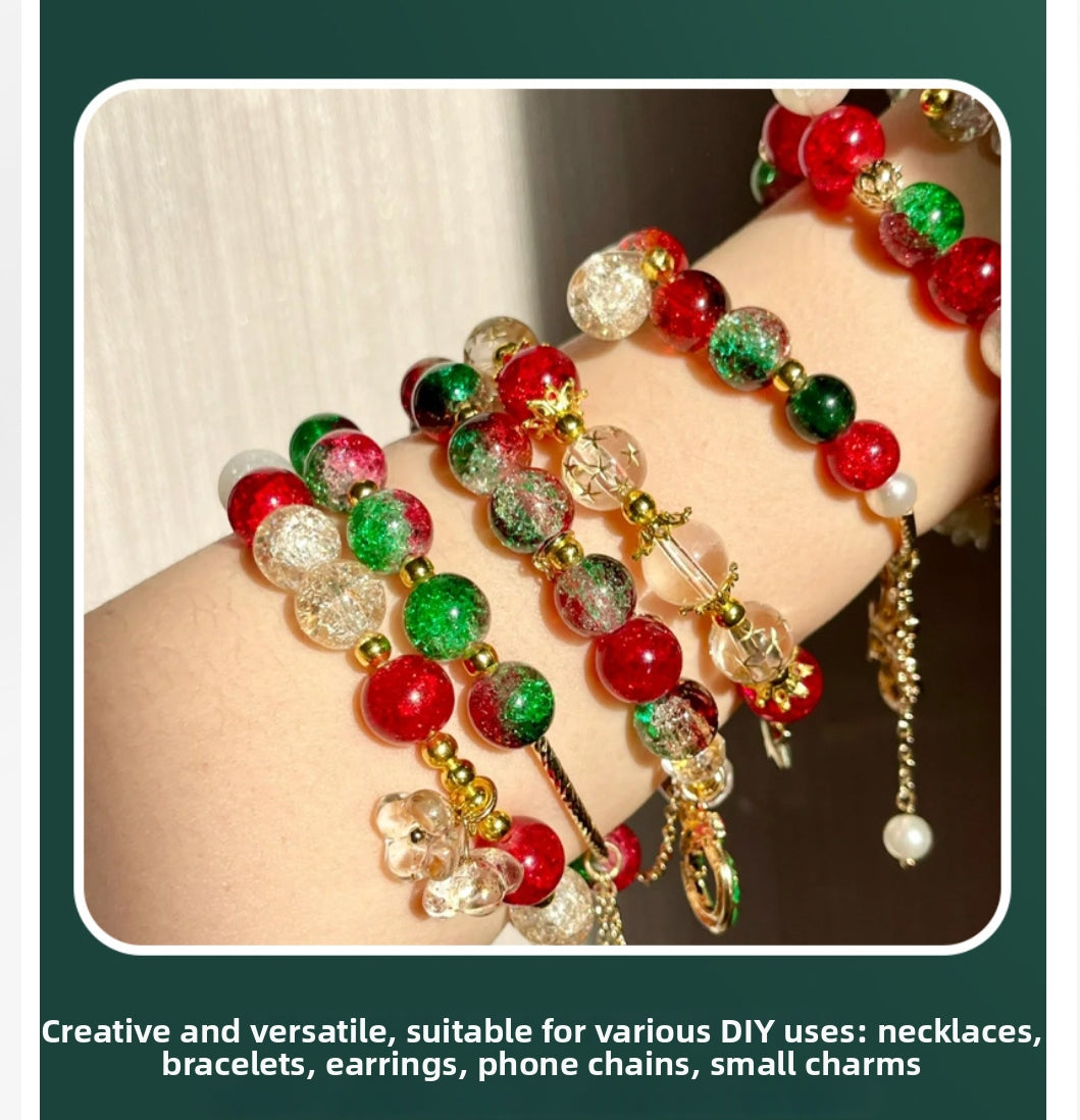 Christmas Bead DIY Jewelry Making Kit – Bracelet & Necklace Accessory Sets, 16 Variants