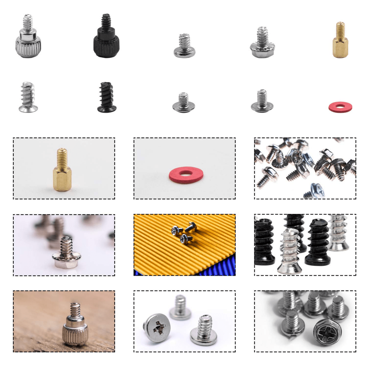 332pcs PC Screw Spacing Set Kit for Computer Case Hard Drives Motherboard Cooler - HomeDIYer