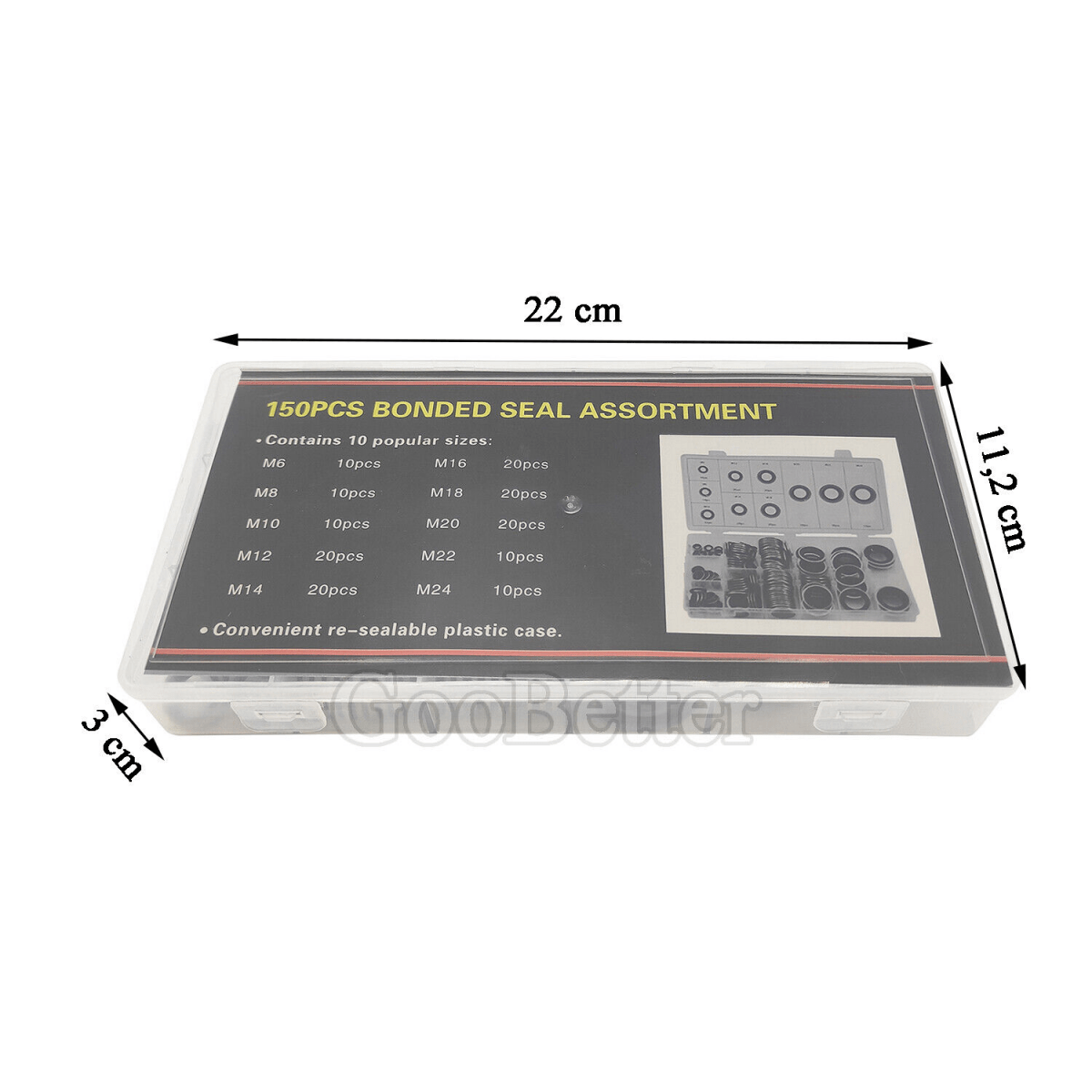 150Pcs Bonded Seal Oil Washer Set M6 - M24 Bonded Oil Petrol Copper Sealing Washer - HomeDIYer