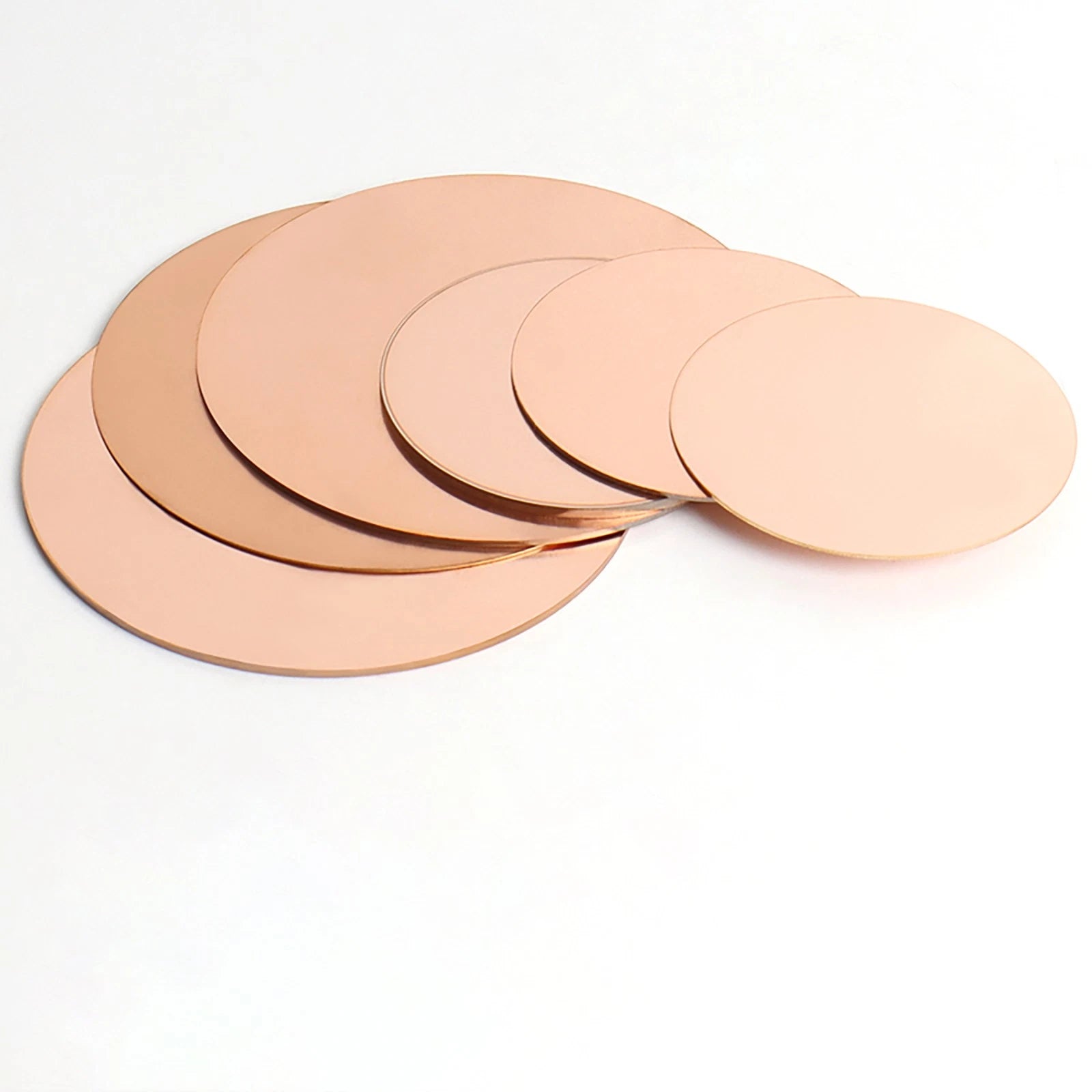 Copper Disc Blanks Round Plate Metal Sheet |white background product photo