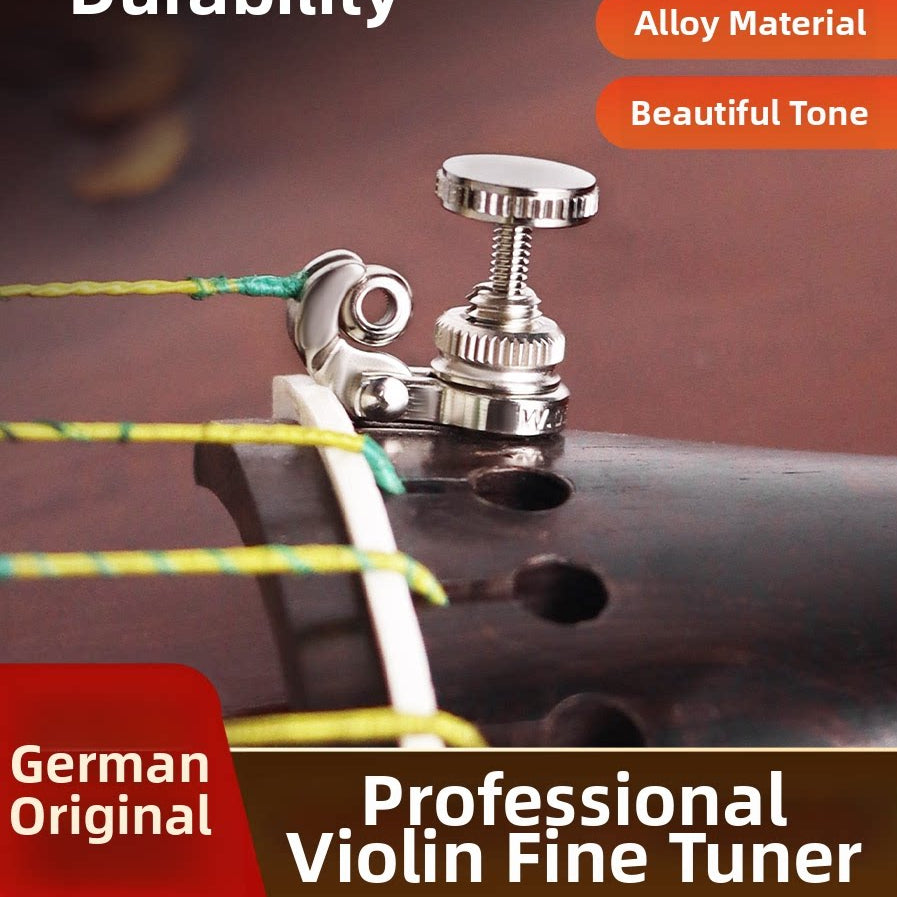 Violin Dual-Purpose Fine Tuner – Silver Ball-End Tailpiece Fine Tuning Adjuster (1, 2 or 4 Pack)