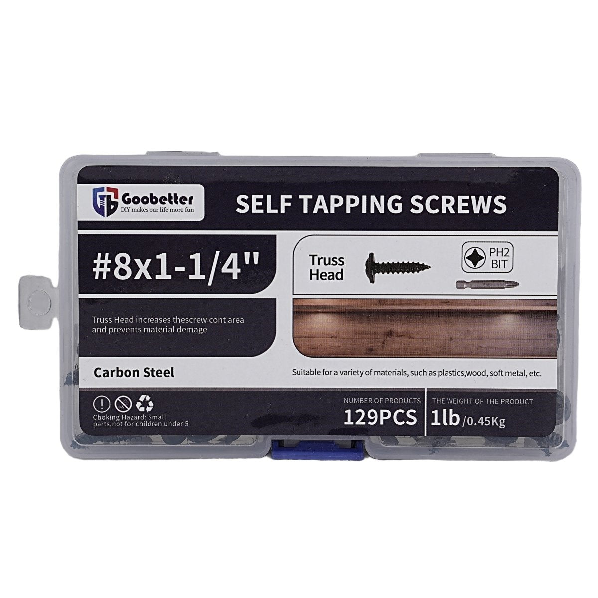 Phillips Modified Truss Head Self - Drilling Screws Wood Screws Kit Black Carbon Steel Steel Self Tapping Sheet Metal Screws - HomeDIYer