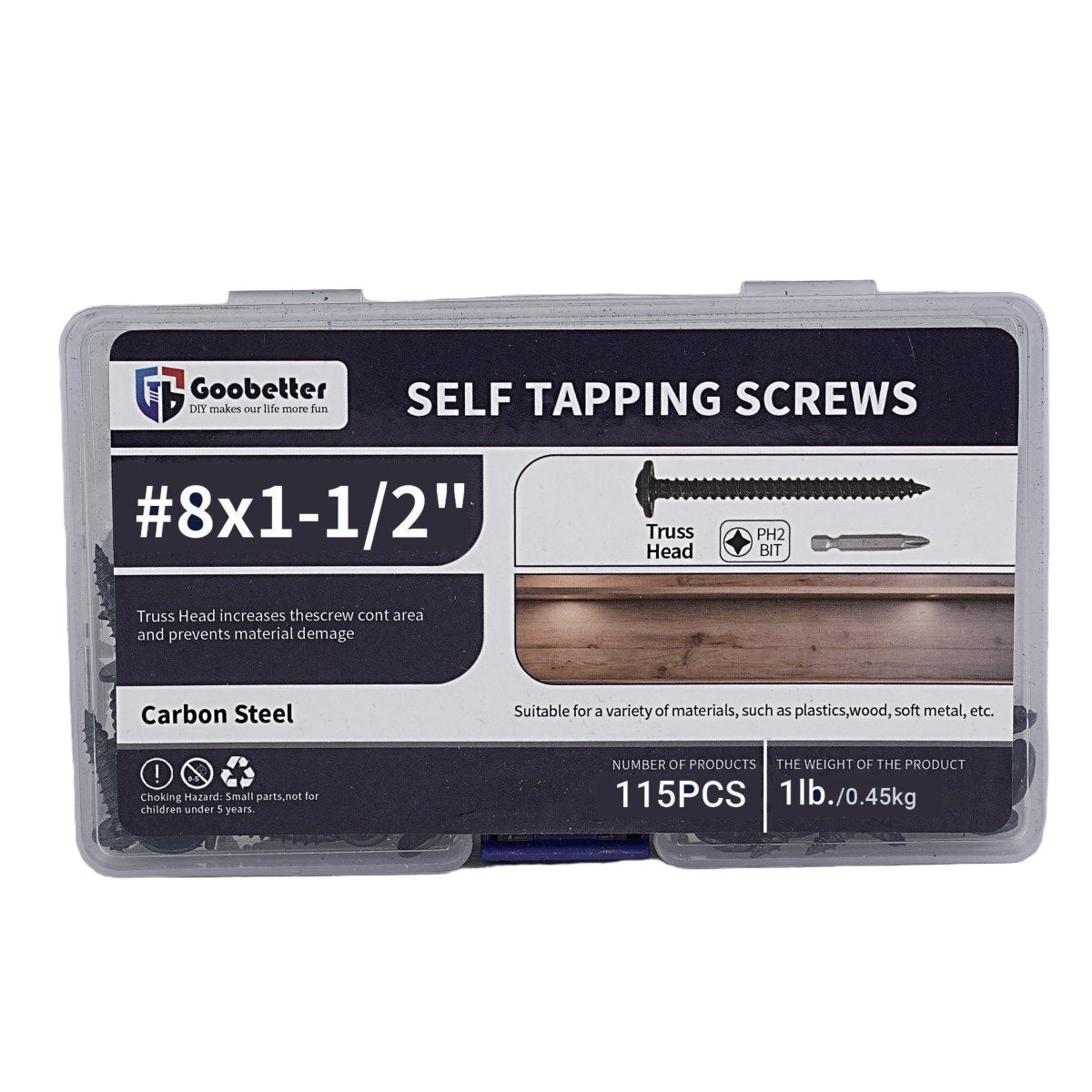 Phillips Modified Truss Head Self - Drilling Screws Wood Screws Kit Black Carbon Steel Steel Self Tapping Sheet Metal Screws - HomeDIYer
