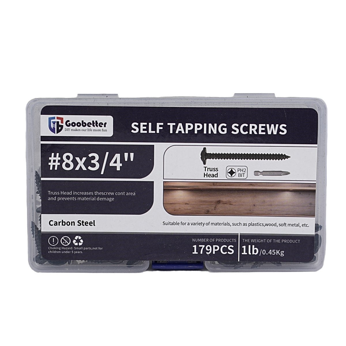 Phillips Modified Truss Head Self - Drilling Screws Wood Screws Kit Black Carbon Steel Steel Self Tapping Sheet Metal Screws - HomeDIYer