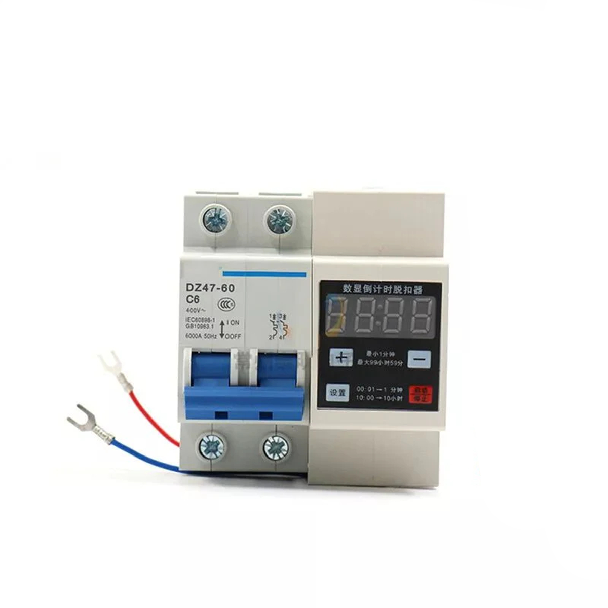 DZ47 MCB Circuit Breaker +Timing Controller DC 2P (1A 10A 16A 20A 25A 32A 40A 50A 60A)