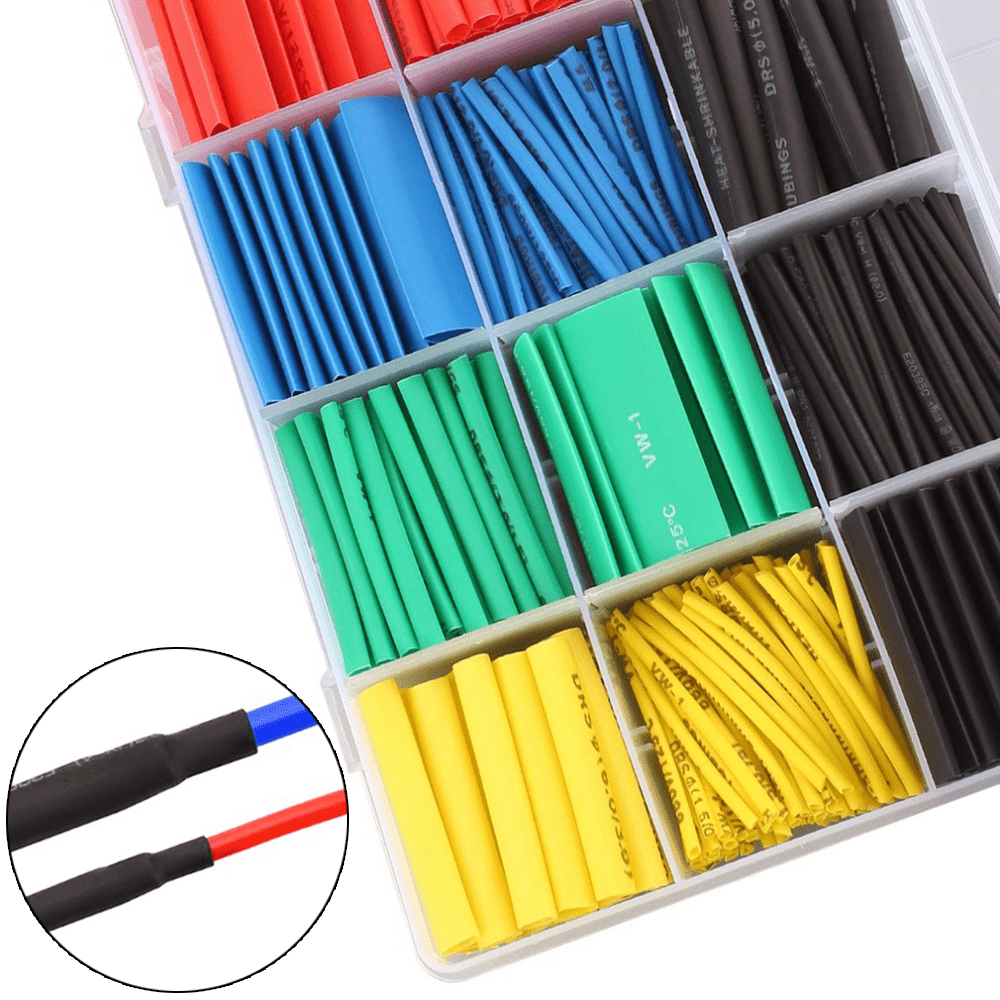 530 pcs heat shrink tubing assortment set multicolored heat shrink tubing set in box | HomeDIYer - HomeDIYer