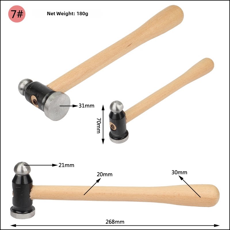 Jewelry & Metalworking Hammer – Mini Shaping Hammer for Gold Silver Craft, Stamping & Metal Forming (18 Models)