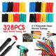 328PCS Colorful Heat Shrink Tubing Set - 12 Colors 9 Sizes