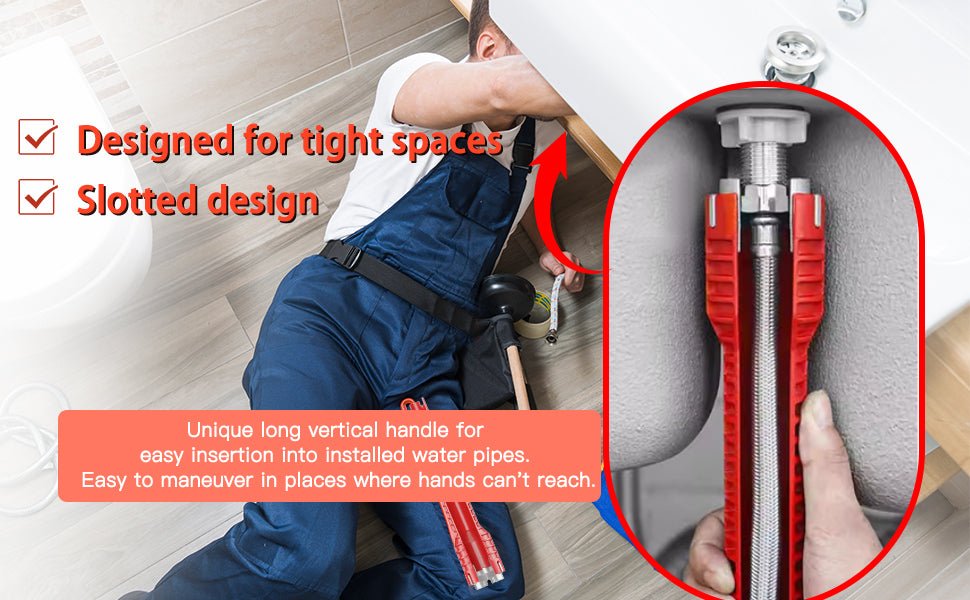 Multifunctional plumbing spanner, multi - button sink spanner, tool - HomeDIYer