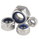 10Pcs M3 M4 M5 M6 M8 M10 M12 304 Stainless Steel Nylon Self-lock Hex Nuts Locknut DIN985