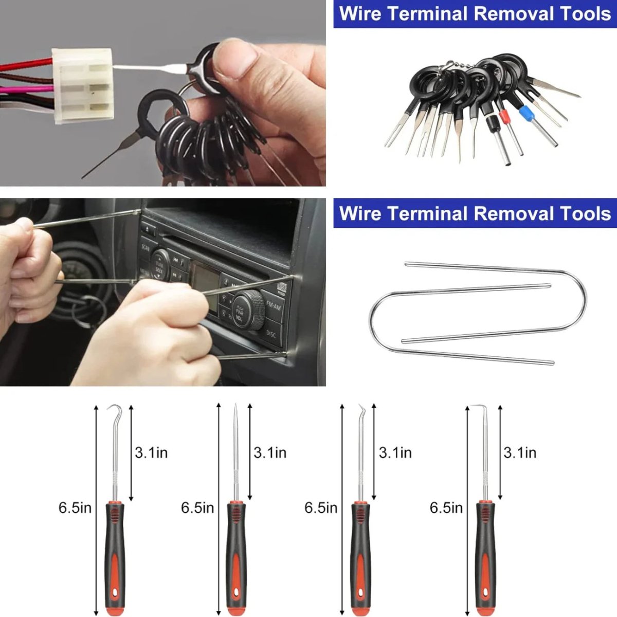 43Pcs Trim Removal Pry Tool Kits for Car Radio Panel Door Dash Clip Fasteners US - HomeDIYer