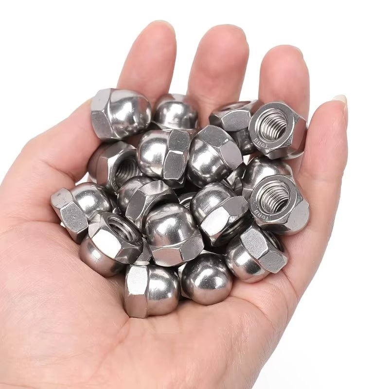 10Pcs DIN1587 304 Stainless Steel Hex Cap Nut Domed Nuts M3 M4 M5 M6 M8 M10 M12 - HomeDIYer