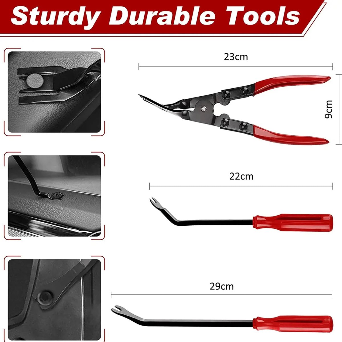 43Pcs Trim Removal Pry Tool Kits for Car Radio Panel Door Dash Clip Fasteners US - HomeDIYer
