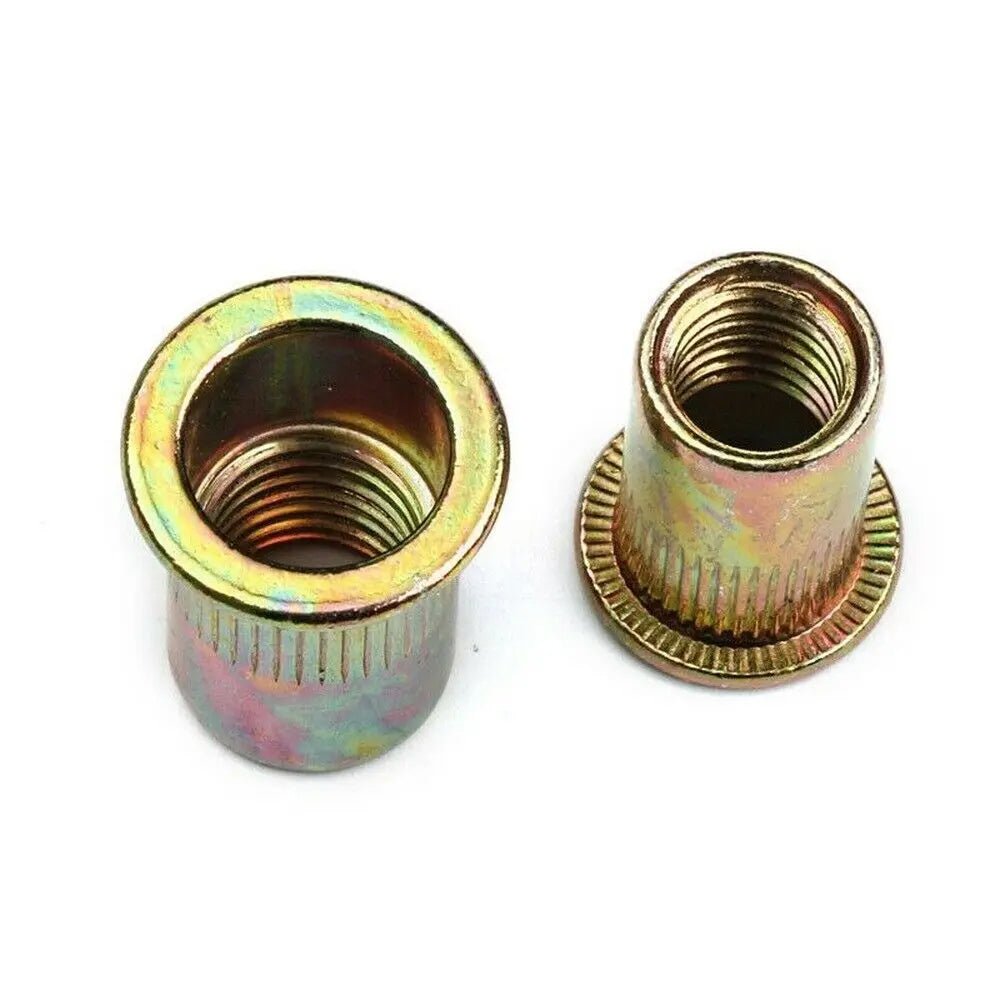 165PCS Carbon Steel Rivet Nuts M3 M4 M5 M6 M8 M10 Flat Head Rivet Nuts Set Nuts Insert Reveting Multi Size Collocation - HomeDIYer