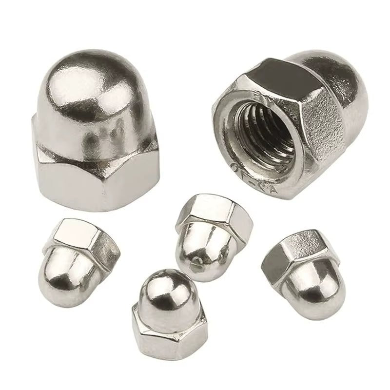 10Pcs DIN1587 304 Stainless Steel Hex Cap Nut Domed Nuts M3 M4 M5 M6 M8 M10 M12 - HomeDIYer
