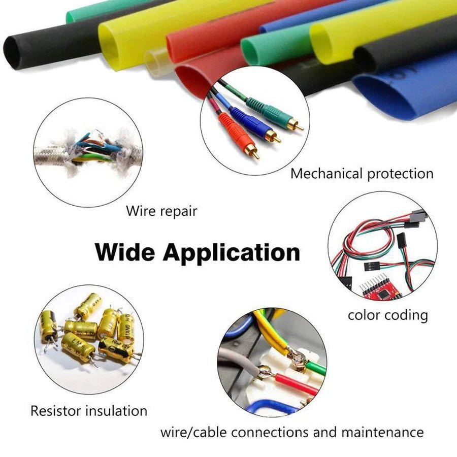 530 pcs heat shrink tubing assortment set multicolored heat shrink tubing set in box | HomeDIYer - HomeDIYer
