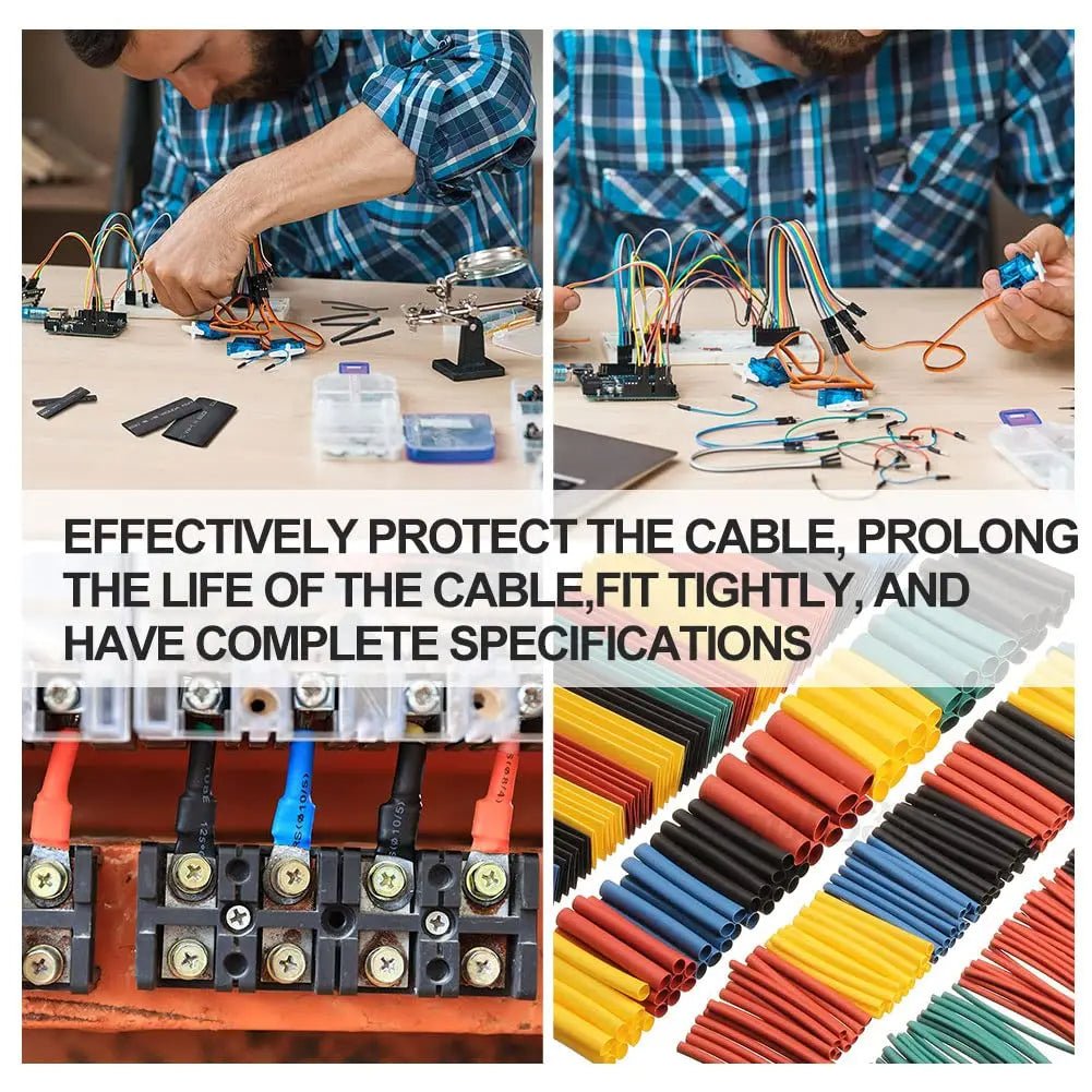 328PCS Colorful Heat Shrink Tubing Set - 12 Colors 9 Sizes - HomeDIYer
