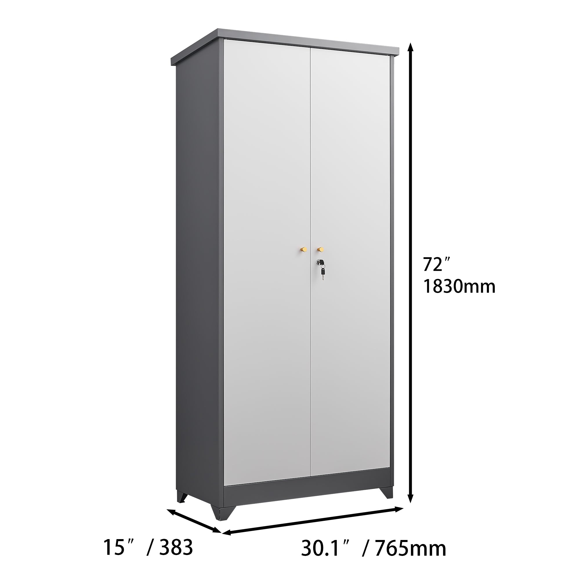 Outdoor Cabinet Outdoor Storage Cabinet Waterproof, Storage Cabinet cabinet with Shelves, Vertical Tall Garden Storage cabient & Outdoor Storage Cabinet Weatherproof for Outside in light gray