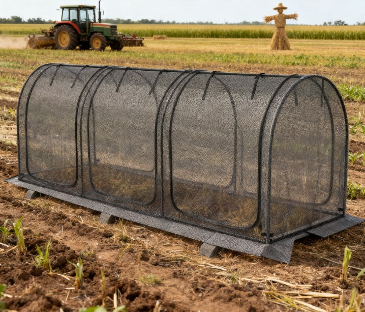 Easy to use Crop Cage,Plant Protection Tent,with Zippered Doors,Storage Bag and Ground Stakes
