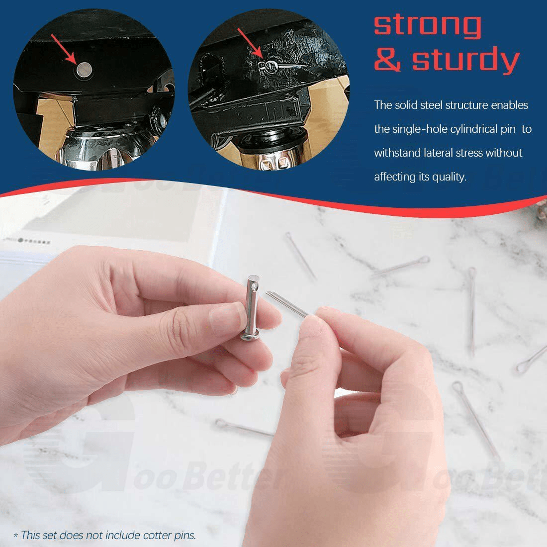 96 - piece M3 - M5 cotter pin set Stainless steel cotter pin set - HomeDIYer