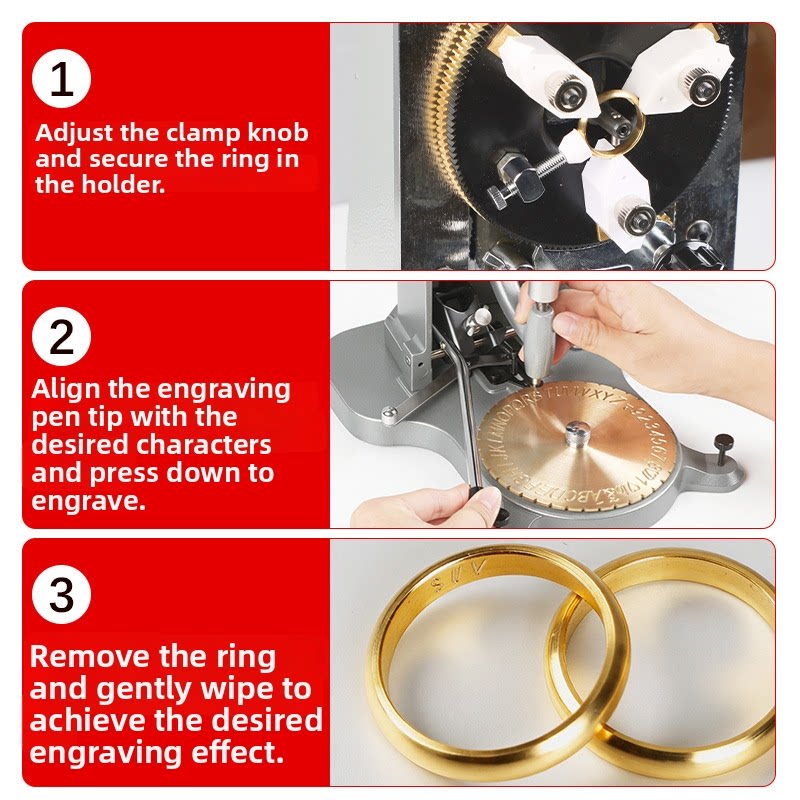 Ring Inner Engraving Machine – High-Precision Manual Numeral, Symbol & Letter Marking Tool for Gold & Silver Rings