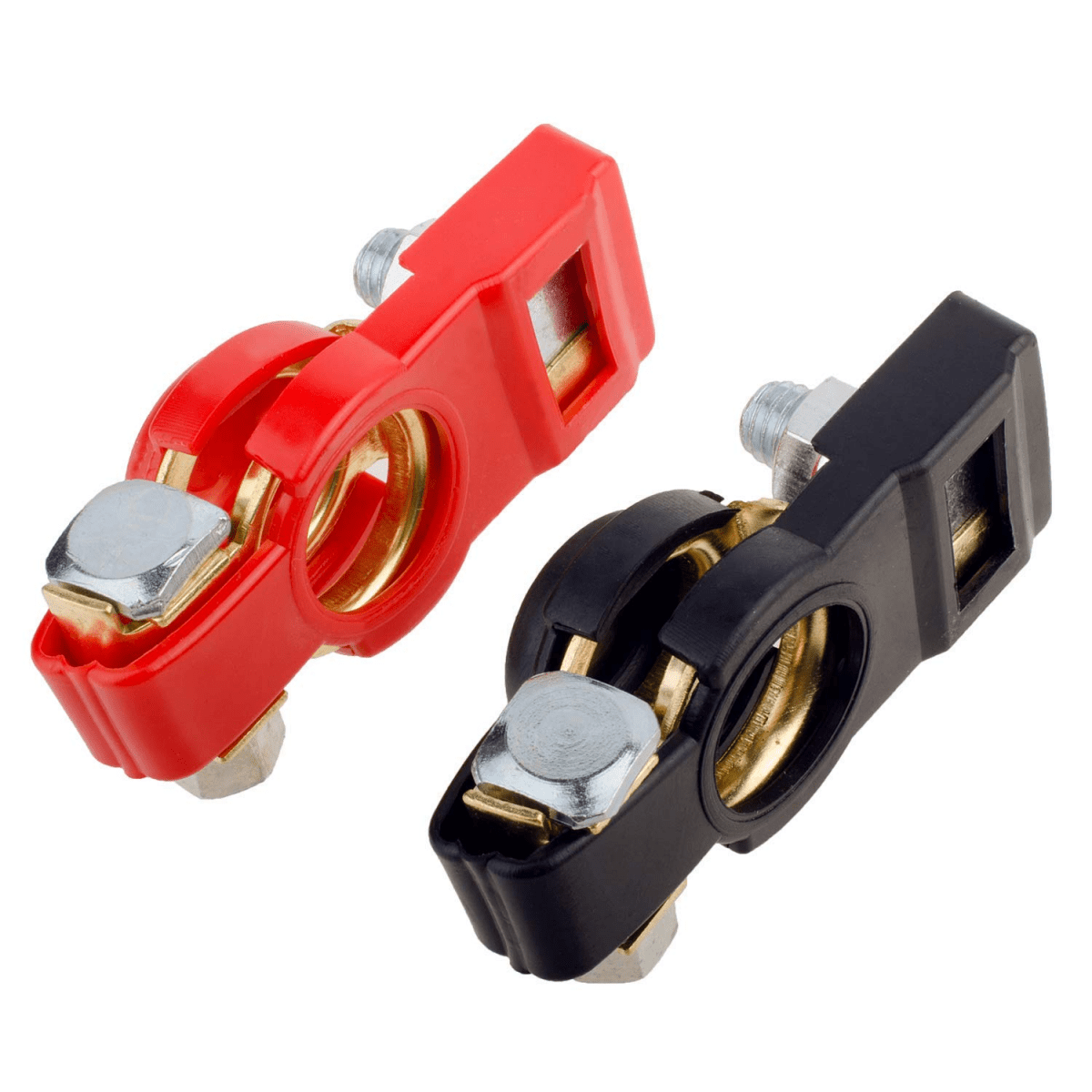 2pcs Battery Cable Terminals Car Terminal Clamps Connectors Negative & Positive - HomeDIYer