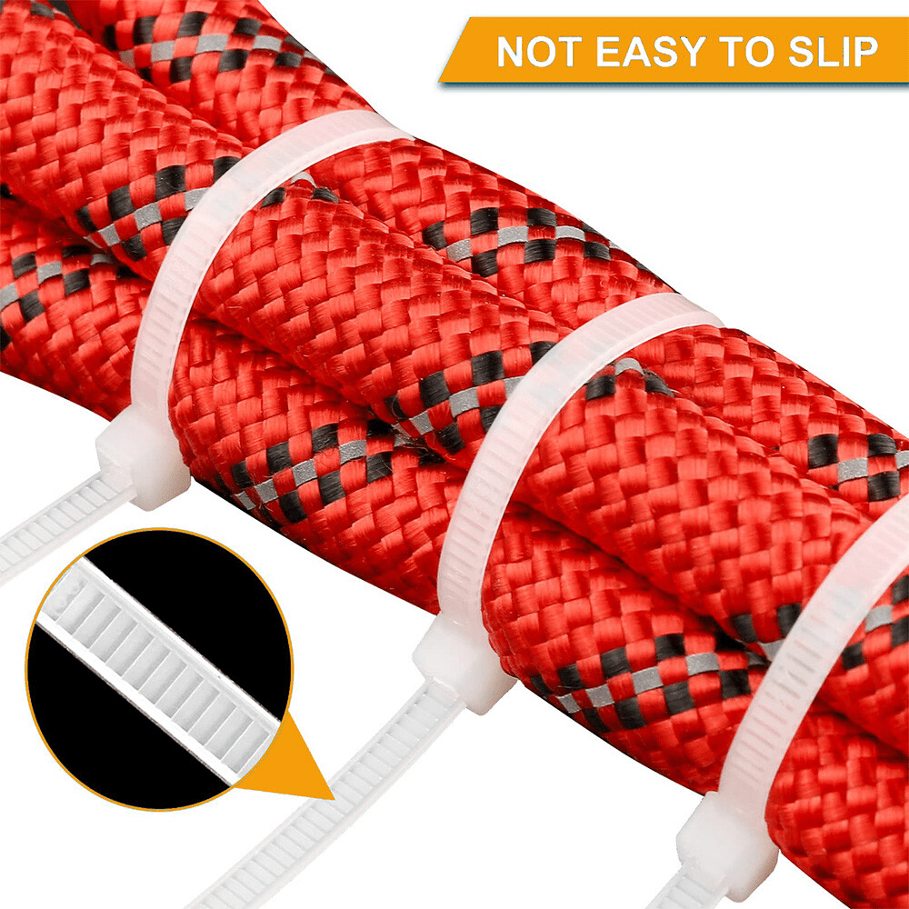 60 - 500mm Length Cable Ties Nylon Zip Tie Self - locking Best Quality White/Black - HomeDIYer