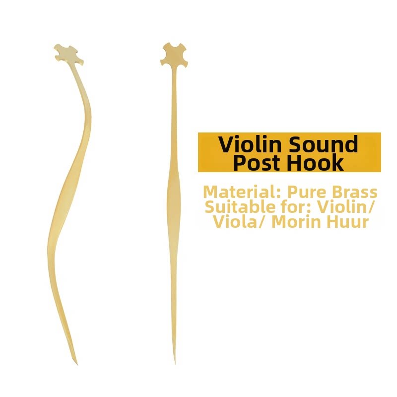 Violin Cello Bass Sound Post Tool Set Brass Setter Clip Ruler