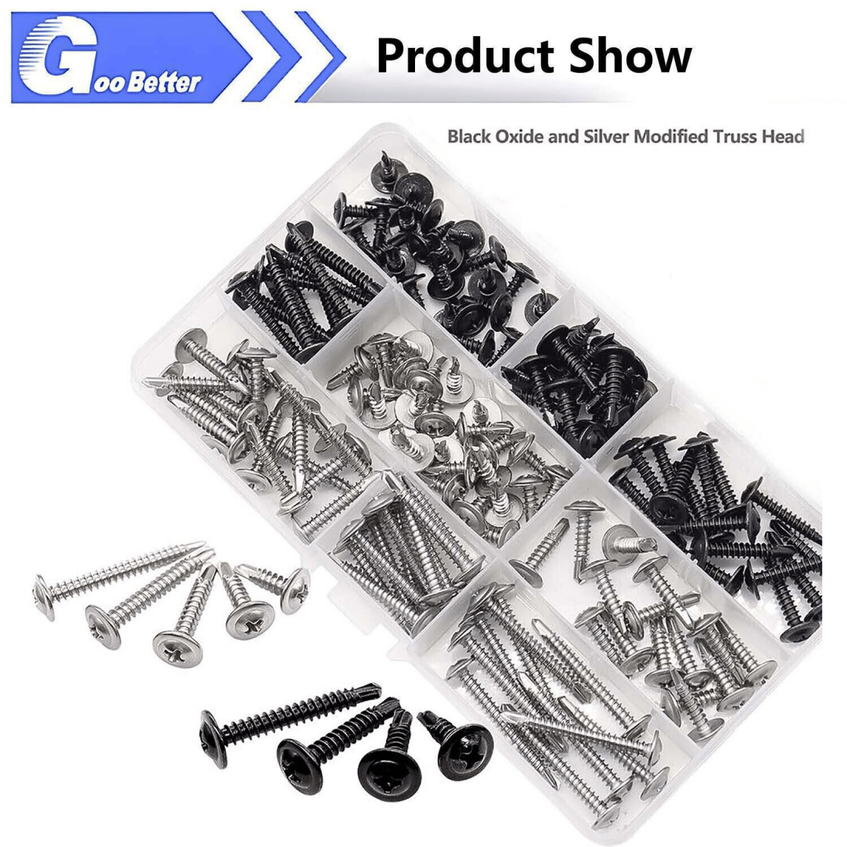 400Pcs 8 Phillips Wafer Head Self Tapping/Drilling Screws Kit 410 Stainless Steel - HomeDIYer