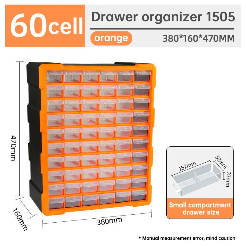 Hard Plastic Organizing Boxes Tool Parts Screw Storage Box Tool Chest Drawers Working Professional Home Tools Packaging