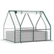 Galvanized Raised Garden Bed with Clear PVC Greenhouse Cover, 50x37.5 in Metal Planter Box with 2 Roll-Up Windows for Vegetables, Flowers & Herbs, Clear