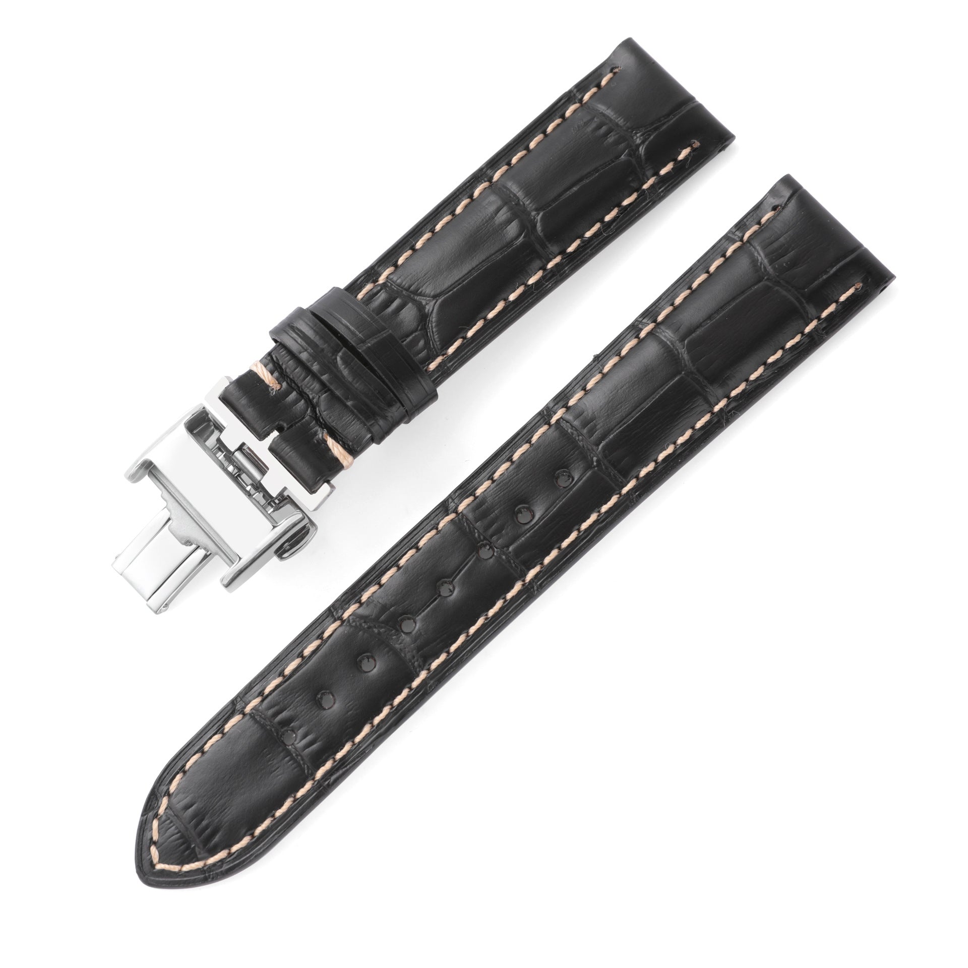 Longines Master Collection Leather Watch Band Bamboo Grain 8 Widths