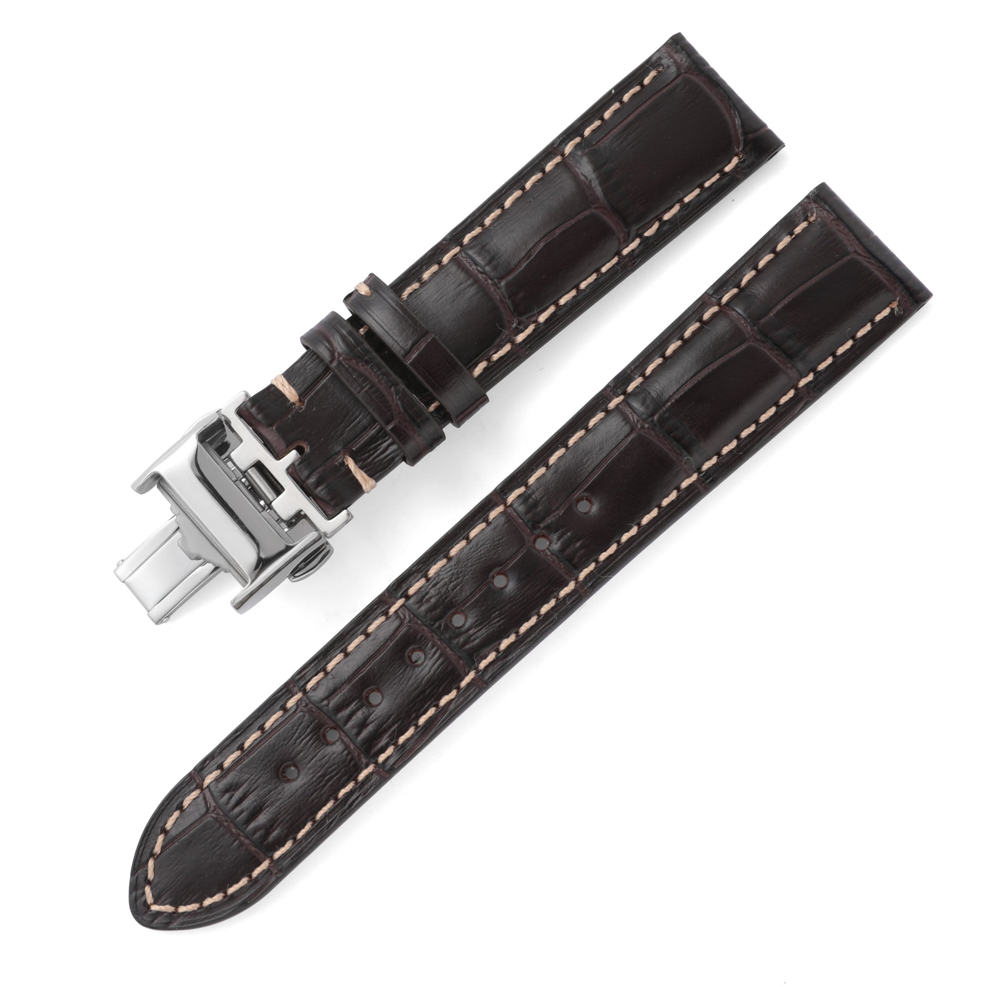 Longines Master Collection Leather Watch Band Bamboo Grain 8 Widths