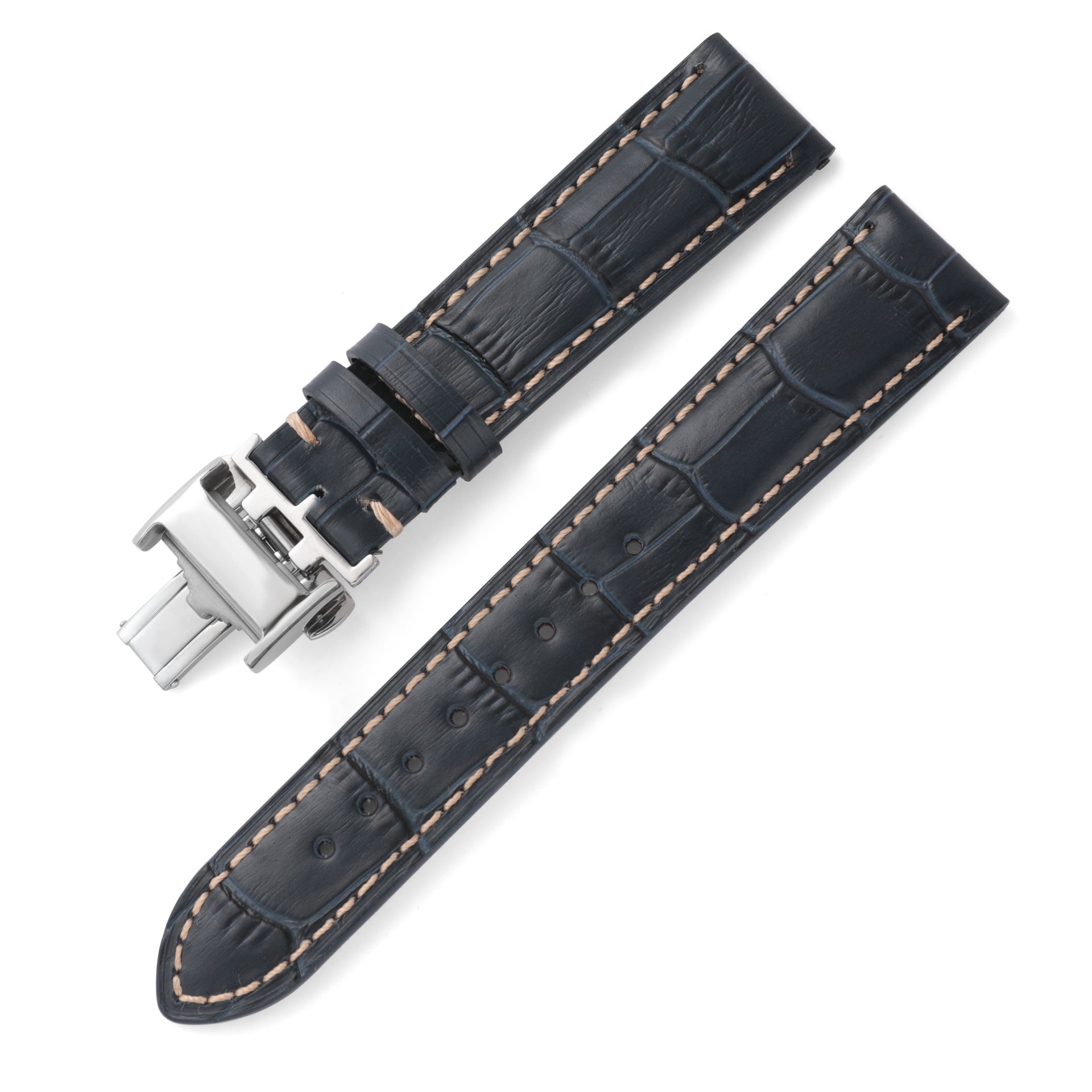 Longines Master Collection Leather Watch Band Bamboo Grain 8 Widths