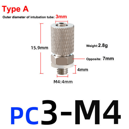 Mini Small Pneumatic Push in Fitting Male Thread Air Line Hose Barb Connector - HomeDIYer