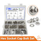 #8 #10 Hex Socket Cap Head Bolts Nuts Assortment Kit A2 Stainless Steel 435 Pcs