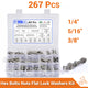1/4 5/16 3/8 Hex Socket Cap Head Bolts Nuts Assortment Kit A2 Stainless 267 Pcs