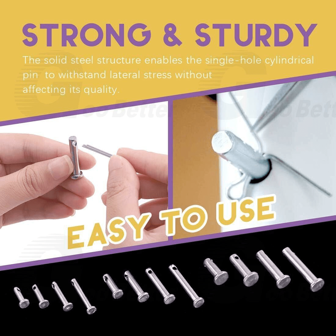96 - piece M3 - M5 cotter pin set Stainless steel cotter pin set - HomeDIYer