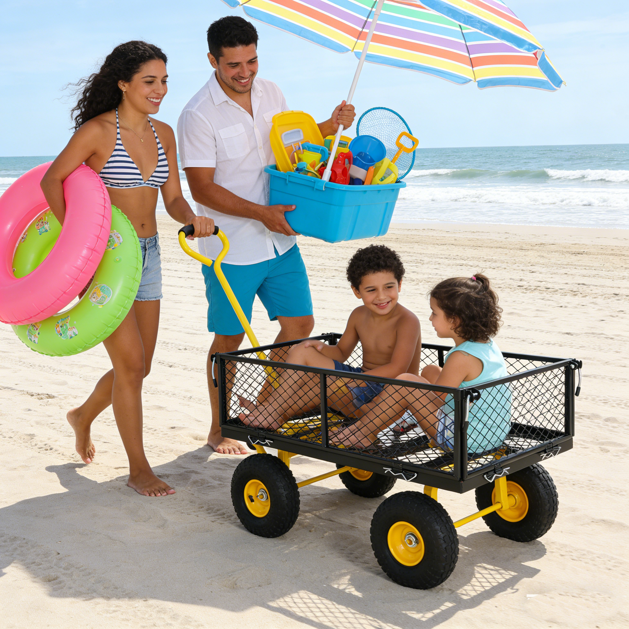 Wagon Cart Garden cart trucks make it easier to transport firewood