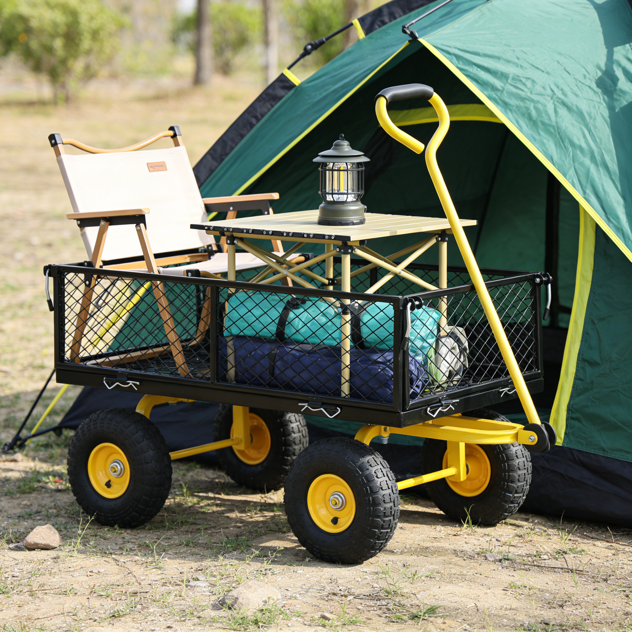 Wagon Cart Garden cart trucks make it easier to transport firewood