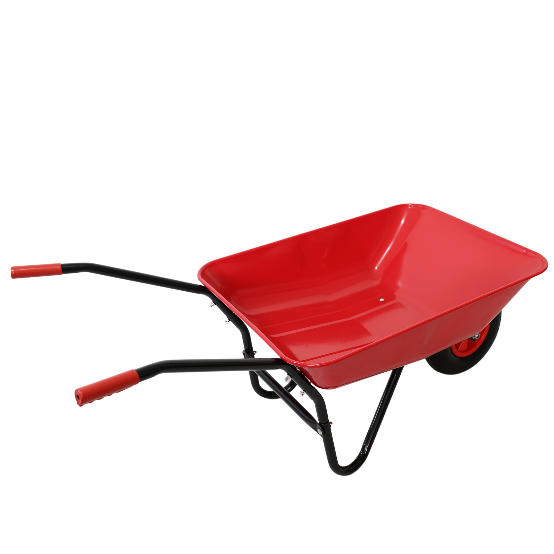 Steel TRAY wheel barrow trolley for red garden 12 inch pneumatic wheel