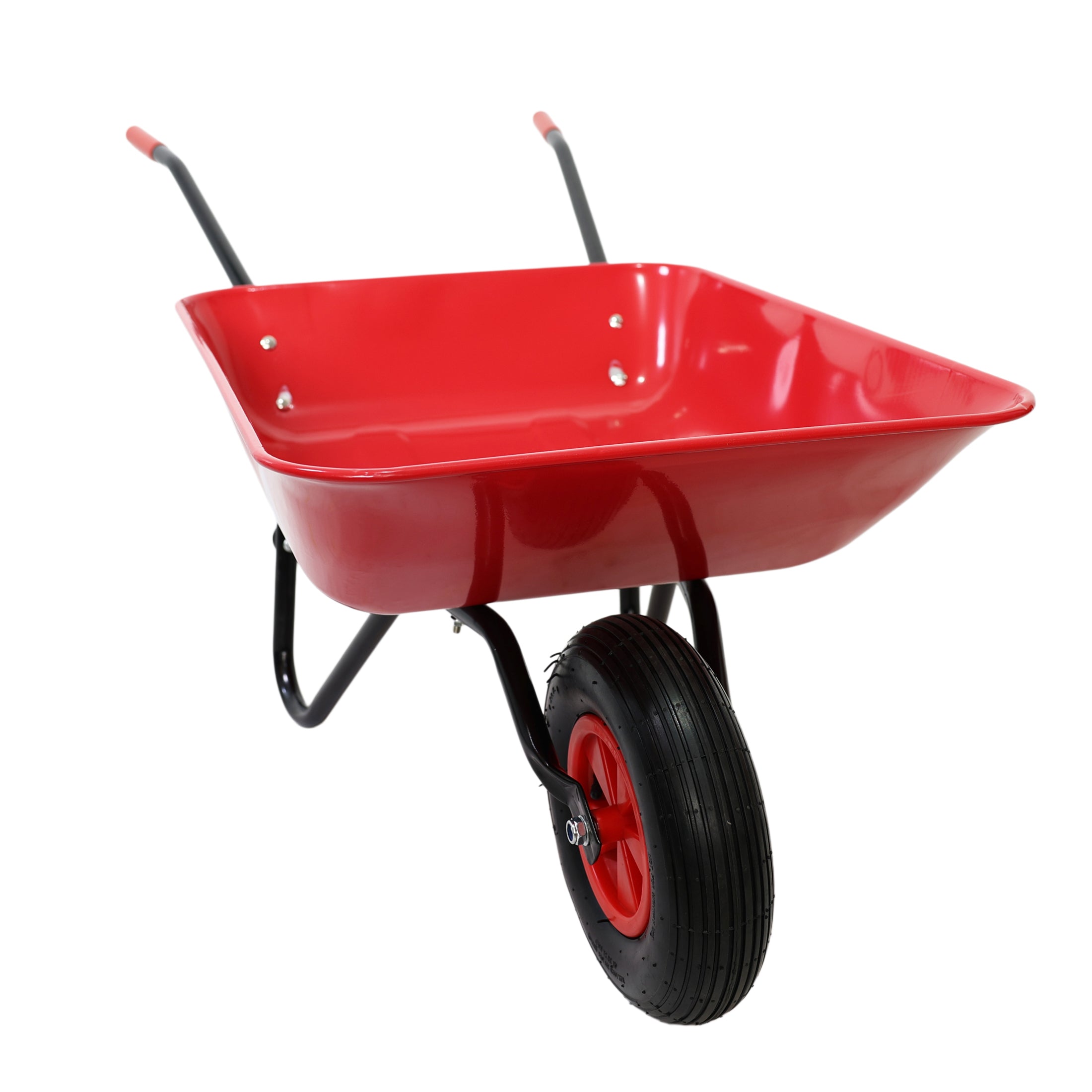 Steel TRAY wheel barrow trolley for red garden 12 inch pneumatic wheel