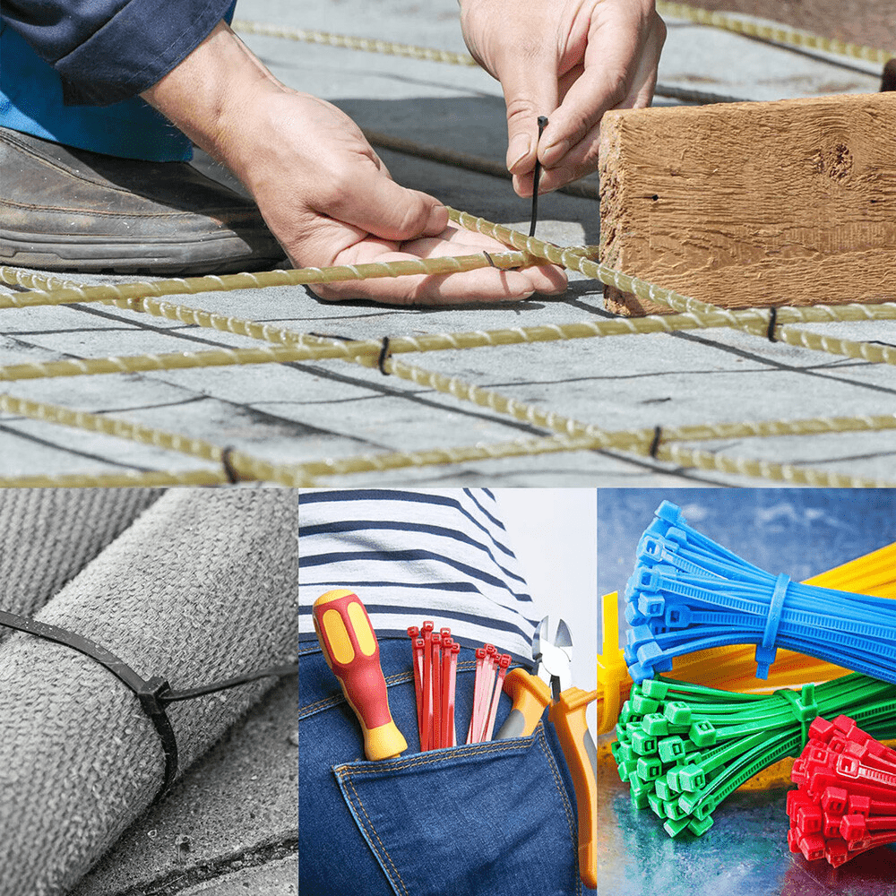 Coloured Cable Ties Nylon Zip Self locking Tie Length 100mm - 200mm - Best Quality - HomeDIYer
