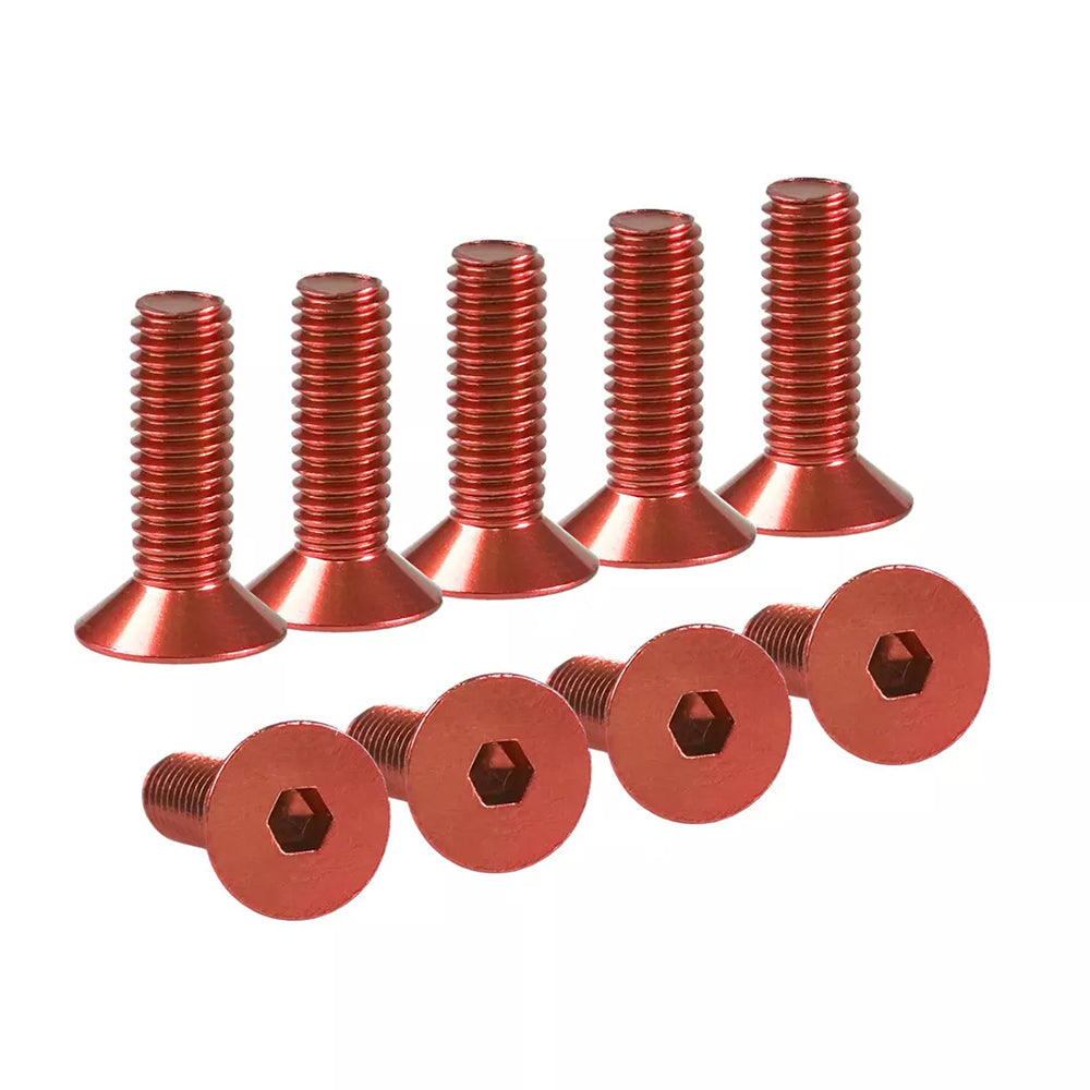 200Pcs Aluminium Alloy Hex Socket Countersunk Flat Head Screw & Washers Assortment Set Brownish Orange To Glossy Black