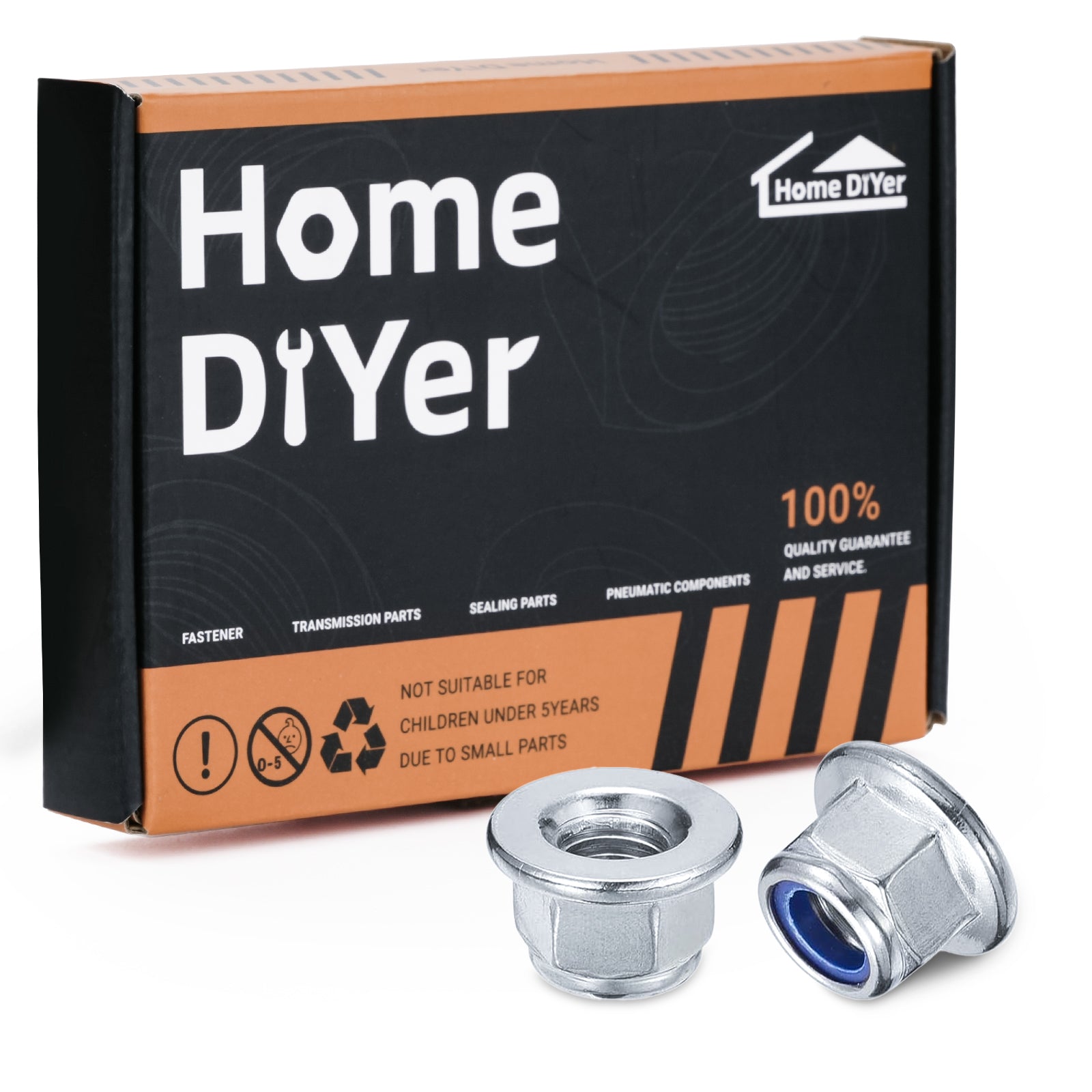 Zinc Plated Flanged Nyloc Nuts – Flange Nylon Insert Locking Nuts M5 to M12 | DIN6926