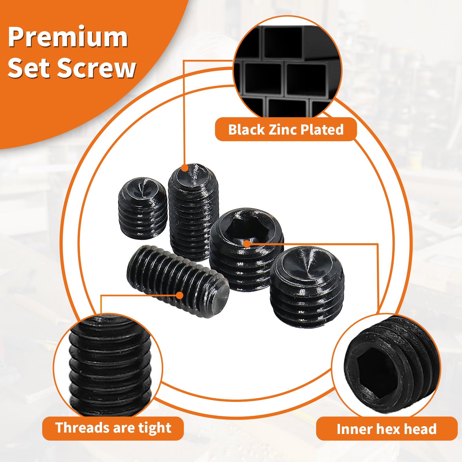 High Tensile Grade 12.9 Cup Point Grub Screws – Allen Socket Set Screws M2 to M10 | DIN916